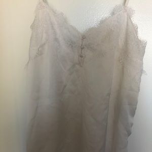 Abercrombie and Fitch white silky tank top